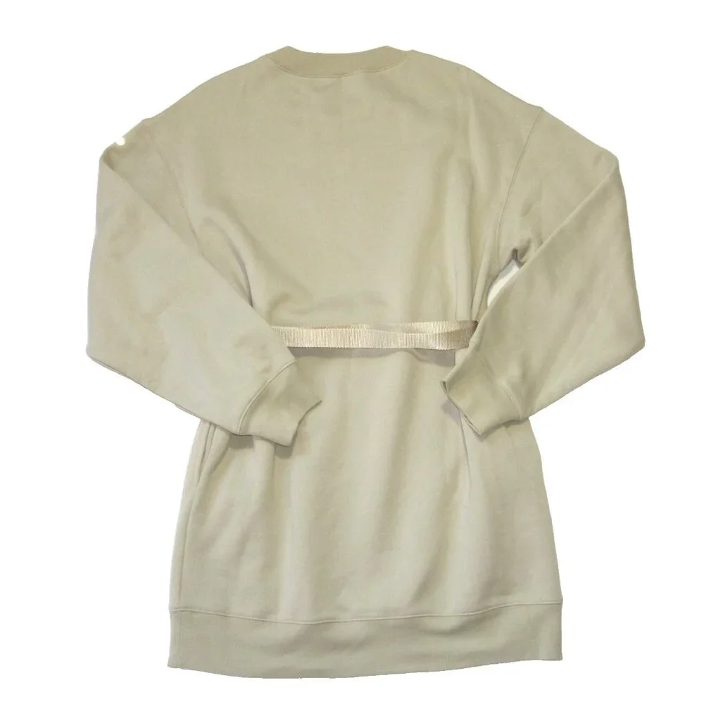 NWT Alo Yoga Cityscape Sweatshirt Mini in California Sand Fleece Dress S